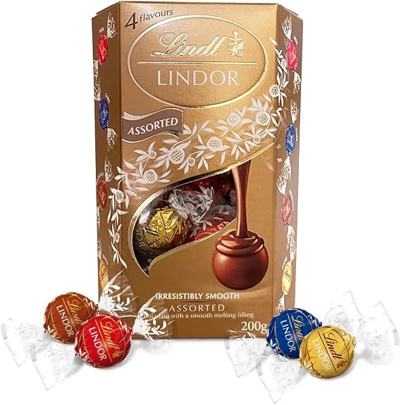 Lindt Lindor Assorted Chocolate Truffles Box, 200g