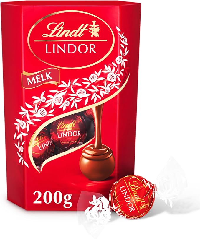 Lindt LINDOR Milk chocolate chocolates - 200 g - 16 chocolate balls - Soft melting filling - Chocolate Gift