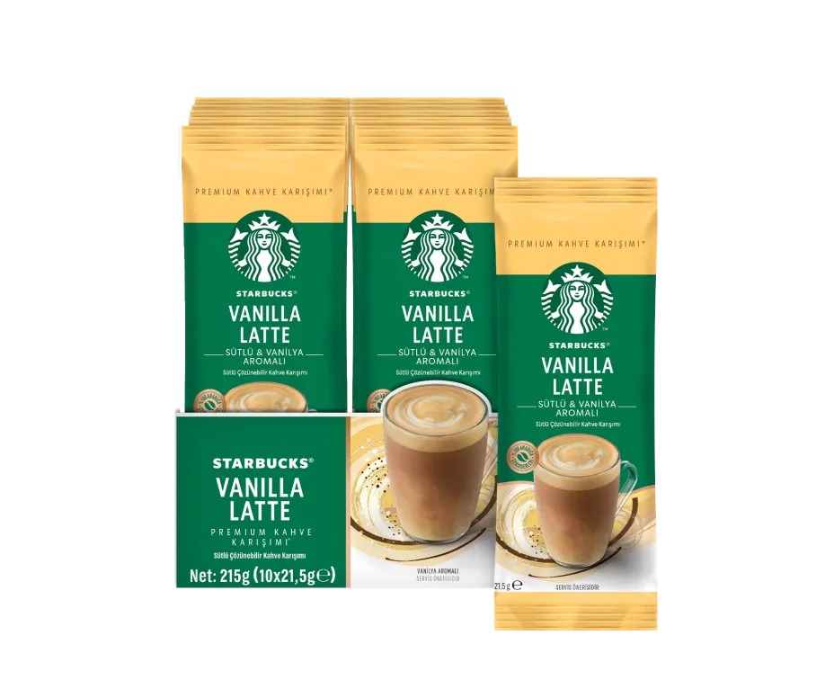 SRARBUCKS VANILLA LATTE NET: 215g (10*21.5g)