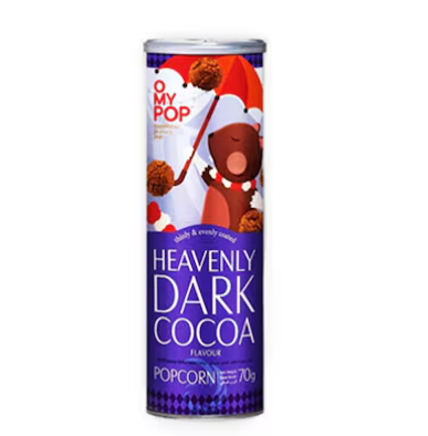 O MY POP Heavenly Dark Cocoa Flavour Popcorn 70gm