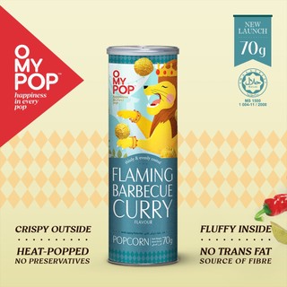 O MY POP FLAMING BARBECUE CURRY FLAVOUR 70g